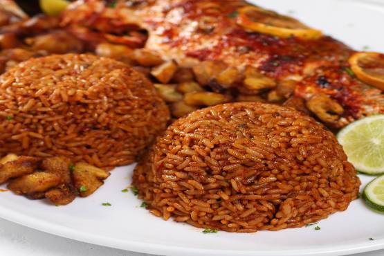 Banga Rice With Dried Fish