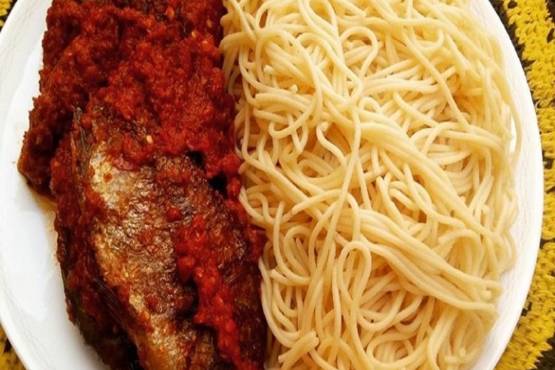 White Spaghetti and Stew