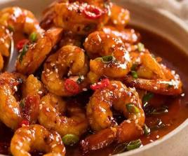 Fried Prawns With Sweet/Sour Sauce